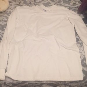 Gildan white long sleeve t shirt